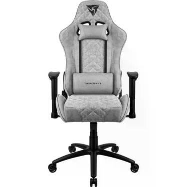 Imagem de Cadeira Gamer TGC12 Loft com Revestimento em Tecido e Função Balanço Ajustável Thunderx3 Cinza