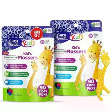 Imagem de Passa Fio Dental Infantil GuruNanda Sabor Frutas Vermelhas 180 Unidade