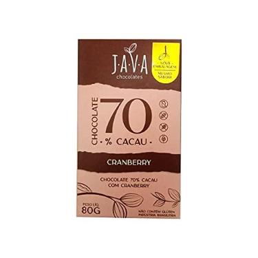 Imagem de Chocolate 70% Cacau Cranberry Vegano Sem Glúten 80g Java