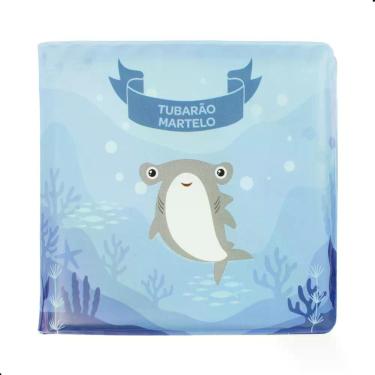 Imagem de Livro Infantil para Banho com Brinquedo Páginas Que Brilham Azul Pimpolho 13CM