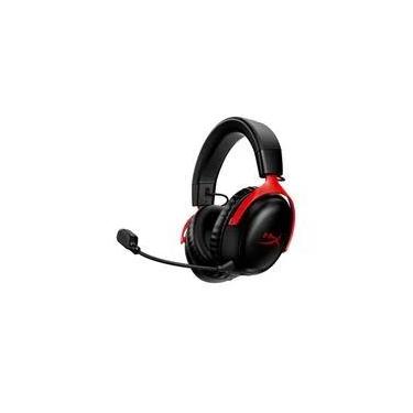 Imagem de Headset Gamer Sem Fio HyperX Cloud III, Drivers 53mm, Wireless, Multi Plataforma, Preto e Vermelho - 77Z46AA