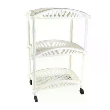 Imagem de Organizador Vertical Triplo Fruteira Branco 3 Andares - ARQPLAST