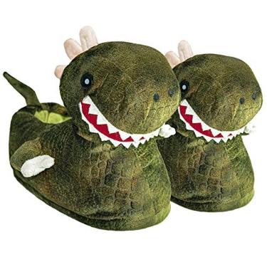 Imagem de Pantufa Masculina Dinossauro Inverno Solado Borracha (XG 43/44)