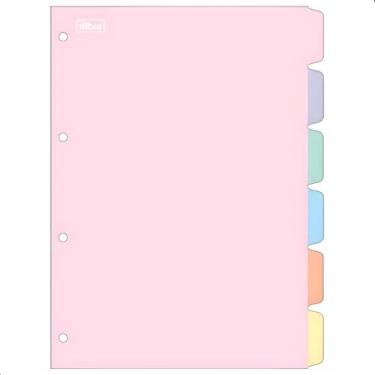 Imagem de DIVISORIA PARA FICHARIO PASTEL COM 6 UNIDADES - TILIBRA