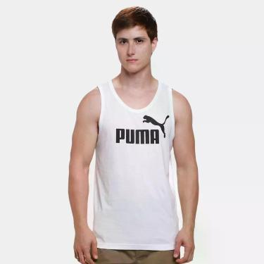 Imagem de Regata Puma n. 1 Logo Tank Masculina, Branco, GG