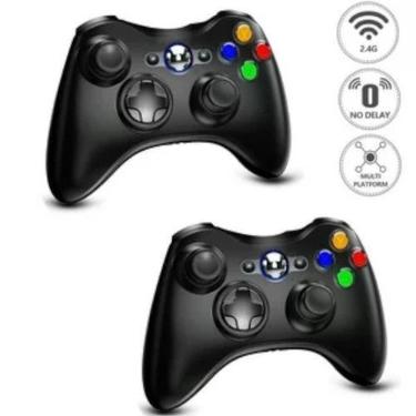 Imagem de kit 2 Controles Compatível PC / X BOX 360 Manete Sem Fio ANTI QUEDA -