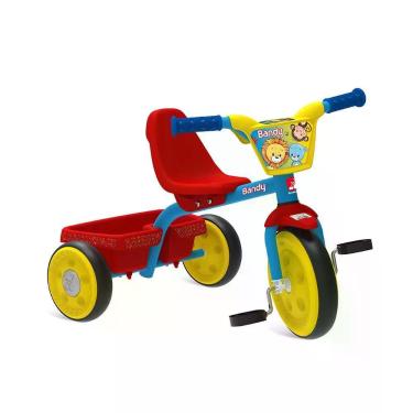 Imagem de Triciclo Infantil Bandy com Assento Regulável e Cestinha Azul Brinquedos Bandeirante