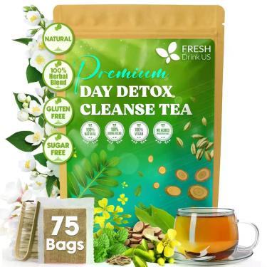 Imagem de Chá Herbal FreshDrinkUS Day Cleanse 75 Sachês Blend de Hortelã