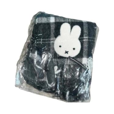 Imagem de Cachecol De Algodão Preto Xadrez Para Mulheres E Meninas, Miffy, Quent