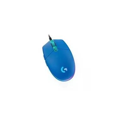Imagem de Mouse Gamer Logitech G203 LIGHTSYNC RGB, Efeito de Ondas de Cores, 6 Botões Programáveis e Até 8.000 DPI, Azul - 910-005795