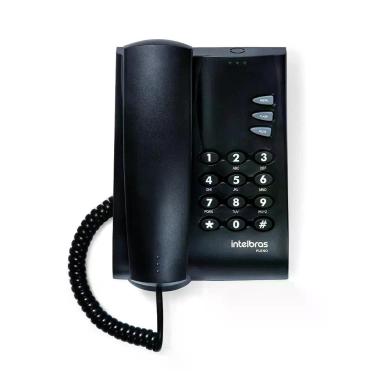 Imagem de Telefone Fixo para Mesa ou Parede, Pleno, Grafite - Intelbras, Preto