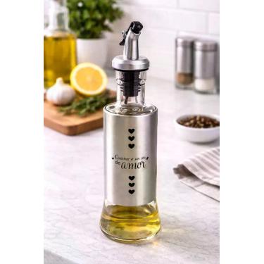 Imagem de Galheteiro Azeite/Vinagre 300ml Vidro Inox com Dosador - Wincy