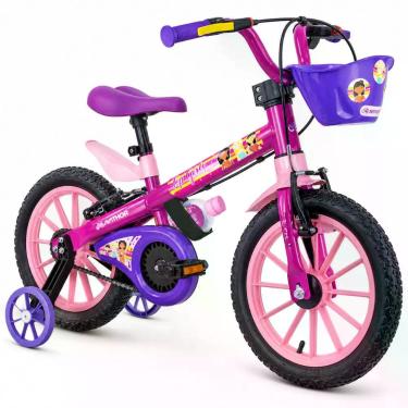 Imagem de Bicicleta Infantil Aro 16 Nathor Rodinhas e Freios V-Brake 5+ Anos, Ro