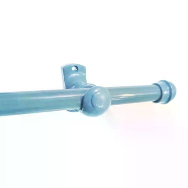 Imagem de Kit Varão Cortina 3m Parede Grande 19mm Suporte Simples - ENTROU COMPR