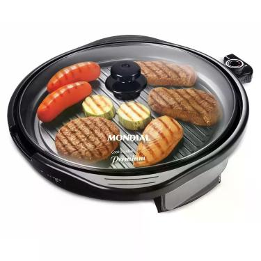 Imagem de Grill Redondo Cook & Grill 40 Mondial Preto 1270W G-03, Preto, 110V