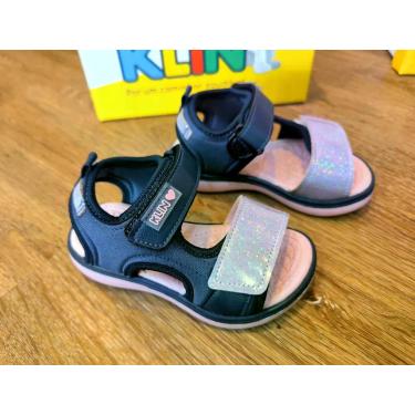 Imagem de Sandalia Klin Papete Jujuba Menina Infantil Chumbo Marinho Rosa, Chumb
