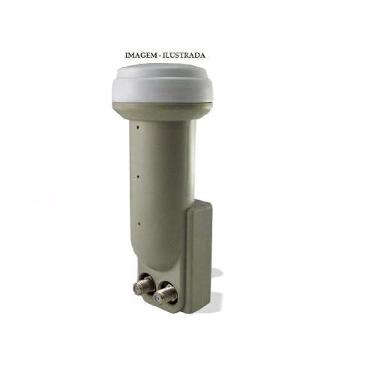 Imagem de Lnb Duplo Universal Ku Pescoço longo Para antenas Ku 45 60 75 ou 90cm
