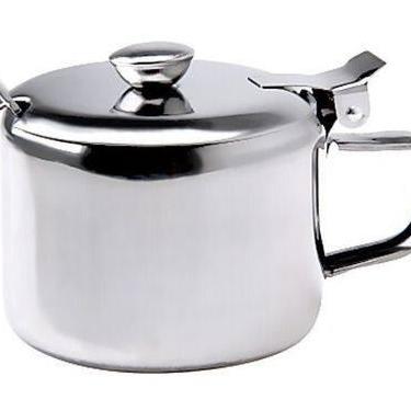 Imagem de 3 Açucareiro Em Aço Inox Com Colher 6 Cm 200ml - WCAN