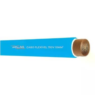 Imagem de Cabo Rígido Elétrico Fio Cabo Rígido 750V 10mm Azul para Instalações Residenciais e Industriais RCM Cabos Elétricos
