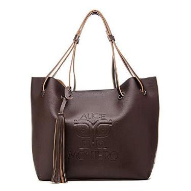 Imagem de Bolsa Feminino Saco Lisboa Alice Monteiro Cor:Marrom