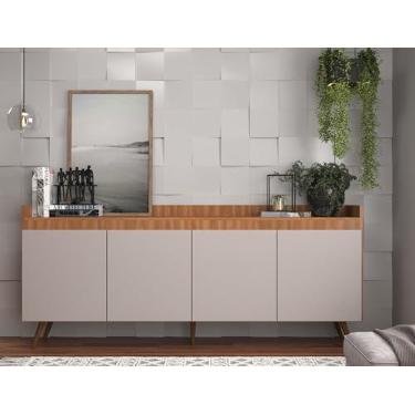 Imagem de Buffet Retrô 4 Portas 180 Cm Edi Yescasa Freijó/Fumê