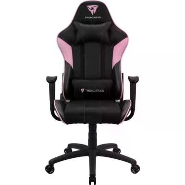 Imagem de Cadeira Gamer EC3 com Revestimento em Poliuretano e Tecnologia Air Tech com Balanço e Rotação 360 Graus Rosa