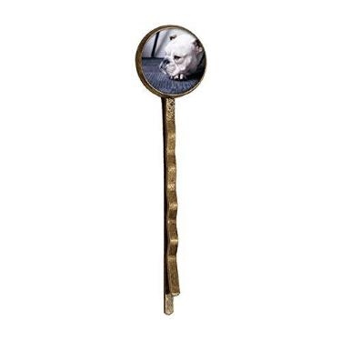 Imagem de Gorro de metal retrô com imagem cinza para cães animais de estimação
