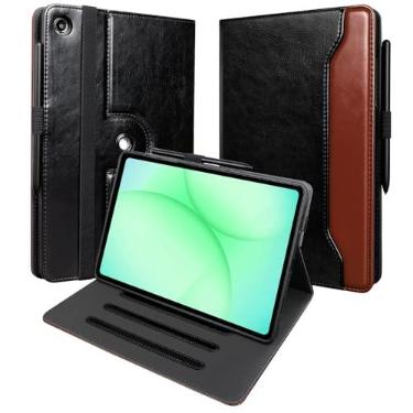 Imagem de E NET-CASE Capa para Samsung Galaxy Tab A11 Plus 2025/ A9 Plus 2023 de 11 polegadas (SM-X236B/SM-X210/X215/X216) com suporte de caneta S, à prova de choque, capa traseira transparente transparente