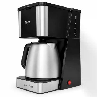 Imagem de Cafeteira Philco PCF40C Inox 40 Cafezinhos 1,6L 950W, Preto, 110V