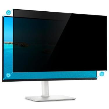 Imagem de PYS [Versão 2024] Tela de privacidade de monitor de computador de 27 polegadas, proteção de privacidade removível de tela de computador com aspecto 16:9, acabamento fosco [cobertura total 9D