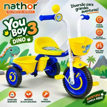 Imagem de Triciclo Motoca Infantil Meninos You Boy 3 Dino Nathor