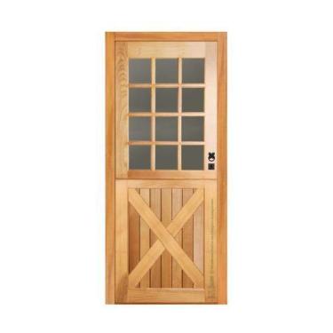 Imagem de Porta Holandesa em Madeira Maciça Tauari Mapaf, 80cm x 210cm