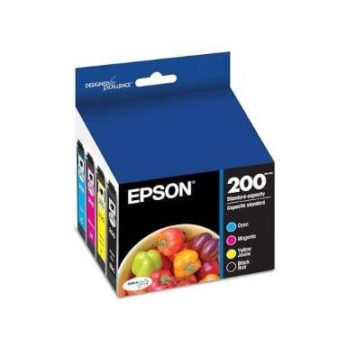 Imagem de EPSON Cartucho T200 DURABrite Ultra Ink com capacidade padrão preto e colorido (T200120-BCS) para impressoras Epson Expression and WorkForce selecionadas