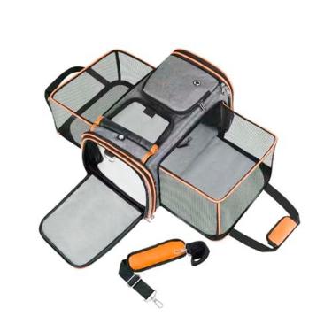 Imagem de Bolsa De Transporte Pet Expansível Avião Passeio Cães Gatos 43x28x28
