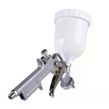 Imagem de Pistola de Pintura Alta Pressão 600ml Alimentação por Gravidade Bico 1,5mm Metal Bivolt