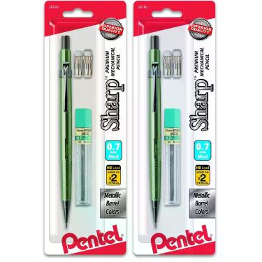 Imagem de Lápis mecânico Pentel Sharp 0,7 mm metálico (pacote com 2)