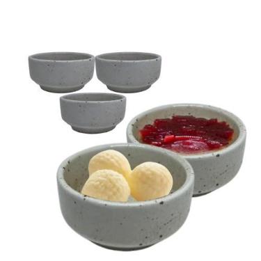 Imagem de Kit 10 Mini Manteigueira individual para Restaurante porcelana Creme 6