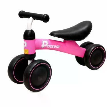Imagem de Bicicleta De Equilíbrio Infantil 4 Rodas Passear Yupi Sem Pedal, Rosa