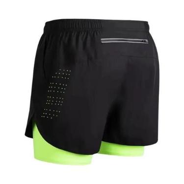 Imagem de Shorts De Ginástica Masculinos 2 Em 1 De Secagem Rápida Para Corrida E
