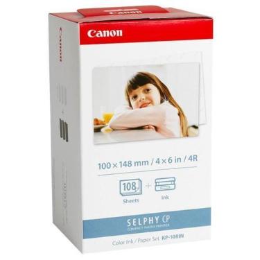 Imagem de Kit De Impressão Para Impressora Papel e Tinta Canon Selphy KP108IN Pa