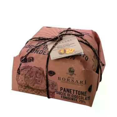 Imagem de Panettone Gotas de Chocolate Amargo 70% Borsari - 1kg