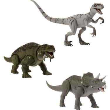 Imagem de Boneco e Personagem Jurassic WORLD Humanos e Dinossauro 9,5CM - Mattel