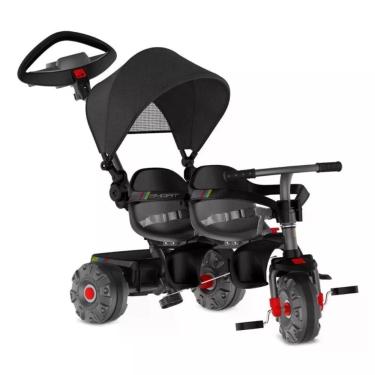 Imagem de Triciclo Smart com Capota Articulável e Caçamba Basculante Preto Brinquedos Bandeirante