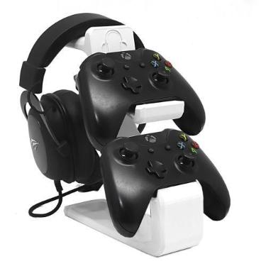 Imagem de Suporte para dois controle e suporte para headset - Kame 3D, Branco
