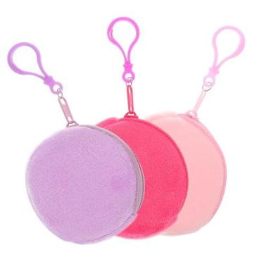 Imagem de Gadpiparty 3 Pecas Saco De Armazenamento De Fone De Ouvido Bolsa Pingente De Pelúcia Bolsa De Dinheiro Portátil Carteira Mochila Porta-moedas Aluna Desenho Animado Bolsa Para Fone De Ouvido