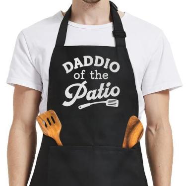 Imagem de Avental SANDJEST Dad Grill com bolsos, presente para papai
