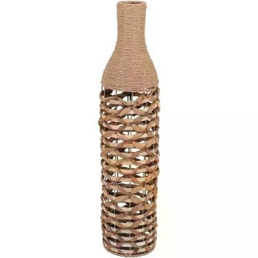 Imagem de Vaso Fibra Decorativo Enfeite Casa 71x15x15cm Natural