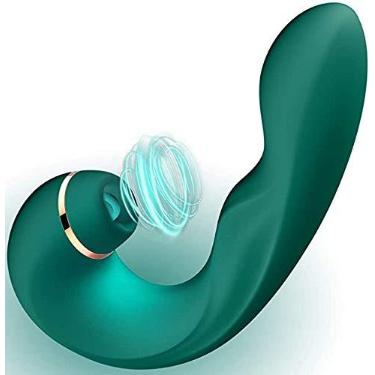 Imagem de pessoal portátil Sugador de Clitóris e Vibrador Feminino 2 em 1 Snake - 10 Níveis de Vibrações e 5 de Sucções