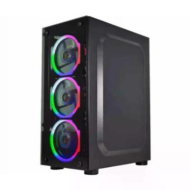 Imagem de Gabinete Gamer K-mex Elite Multicolor Cg-10w5, Mid Tower, Sem Fonte - Cg10w5rh001cb0x