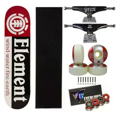 Imagem de Skate Element Montado Profissional Maple Next 53mm Everlong, Preto, Ve